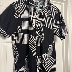 Volcom Black and White Graphic Shirt Jacket